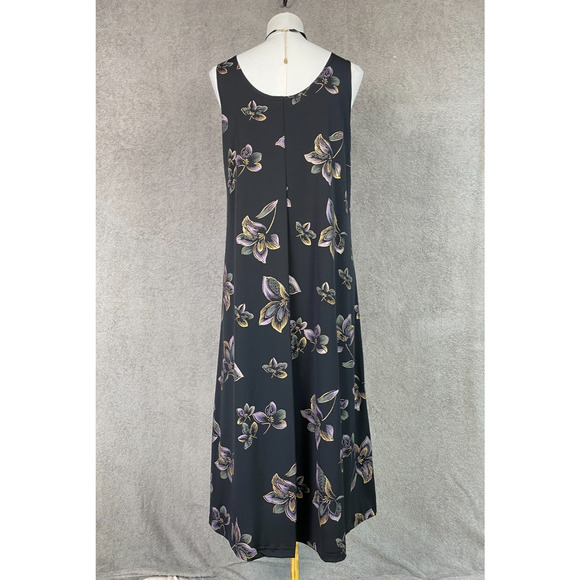 Vintage Kisses & Hugs Womens Y2K Whimsigoth Midi Dress Size M Dark Floral Grunge - Picture 5 of 10